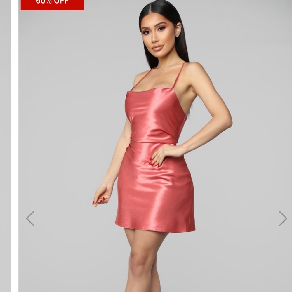 Satin lace up mini dress